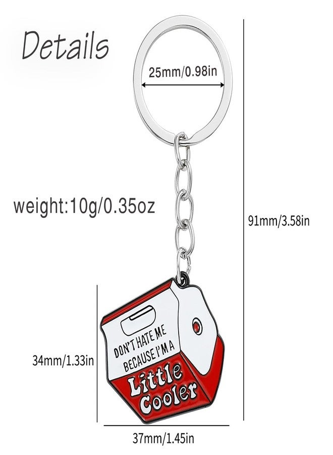 Bydevia Don't Hate Me Because I'm A Little Cooler Funny Keychain for Women Men | Cute Personality Metal Enamel Key Chain Keyrings for Car Key, Purse Bag Accessories | Cool Keychain for Friend's Birthday Gifts - Image 3